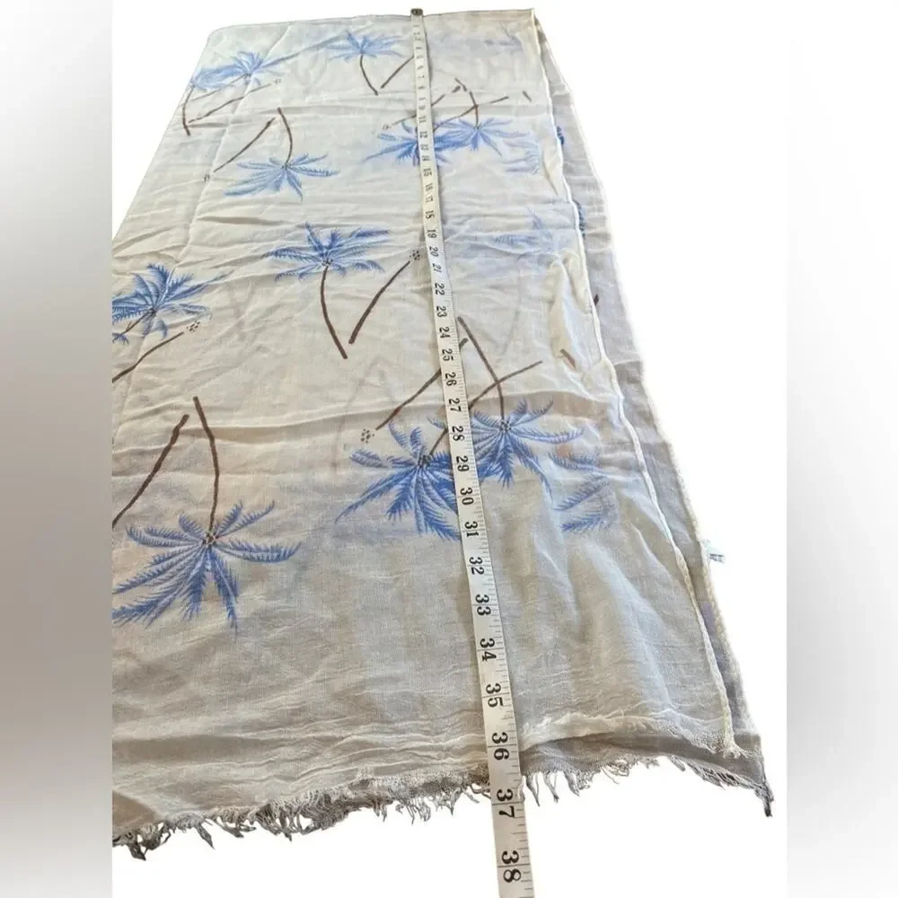 JC Fashion Palm Tree Print Scarf Women's One Size New with Tags